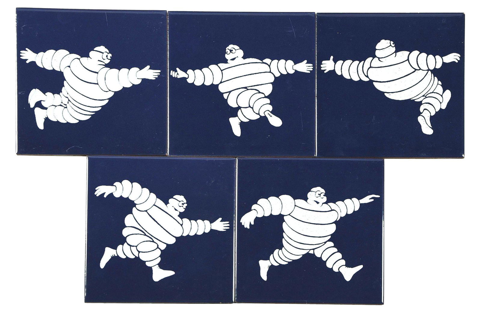 LOT OF FIVE: ORIGINAL MICHELIN SERVICE STATION BIBENDUM (1 of 2)