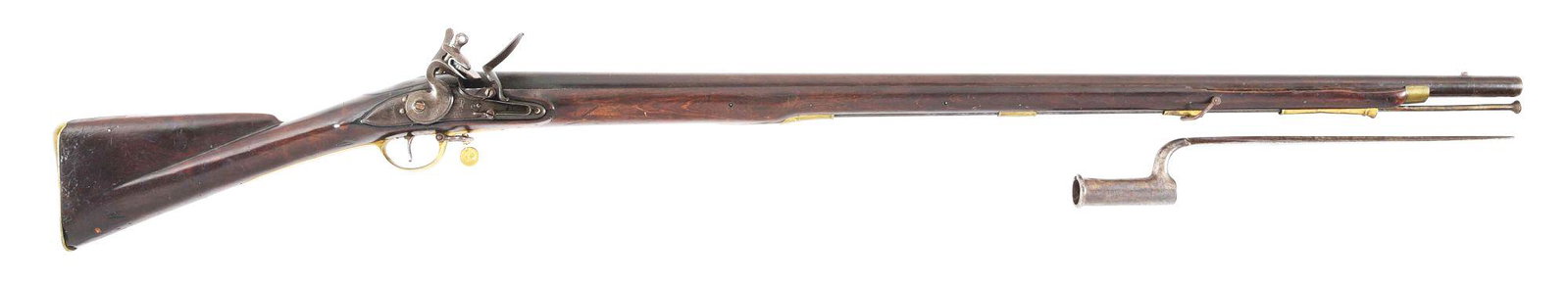 (A) BRITISH PATTERN 1779-S SHORT LAND FLINTLOCK BROWN: This is a second type Pattern 1779-S musket. These muskets were made post 1790, possibly between 1793 and 1795, according to "The Brown Bess" by Erik Goldstein & Stuart Mowbray. The 42" Short Land Pat