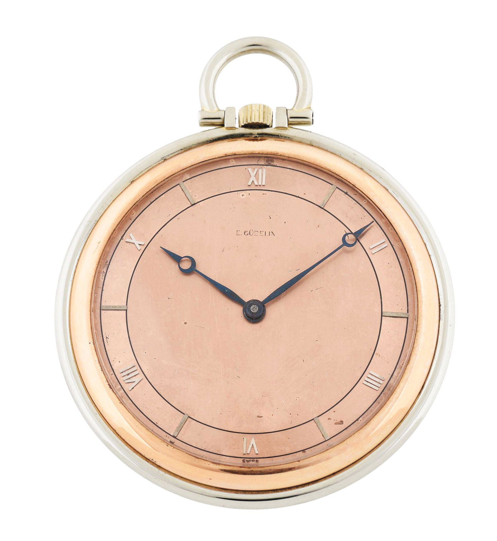 18K TWO-TONE, WHITE & ROSE GOLD E. GUBELIN SWISS O/F (1 of 6)