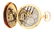 FANCY 14K GOLD ELGIN 381 MULTICOLOR H/C POCKET WATCH - 7