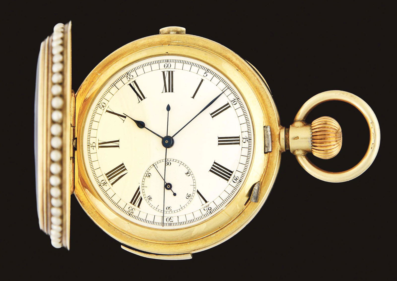 SILVER-GILT QUARTER REPEATING CHRONOGRAPH H/C POCKET (1 of 9)