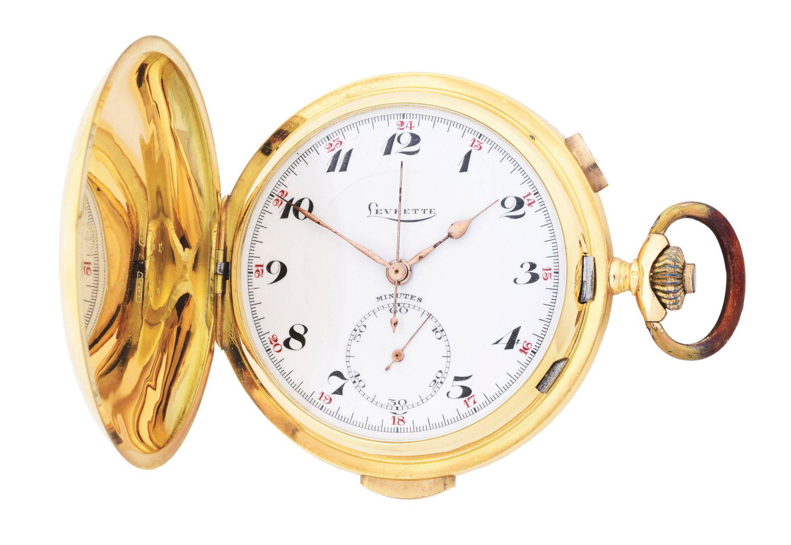 18K GOLD LEVRETTE MINUTE REPEATING CHRONOGRAPH H/C (1 of 9)