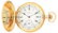 14K GOLD ELGIN MULTICOLOR H/C POCKET WATCH W/FANCY DIAL
