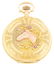 14K GOLD ELGIN MULTICOLOR H/C POCKET WATCH W/FANCY DIAL - 3