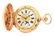 FINE 18K GOLD GEROME HOFF & SON MULTICOLOR QUARTER