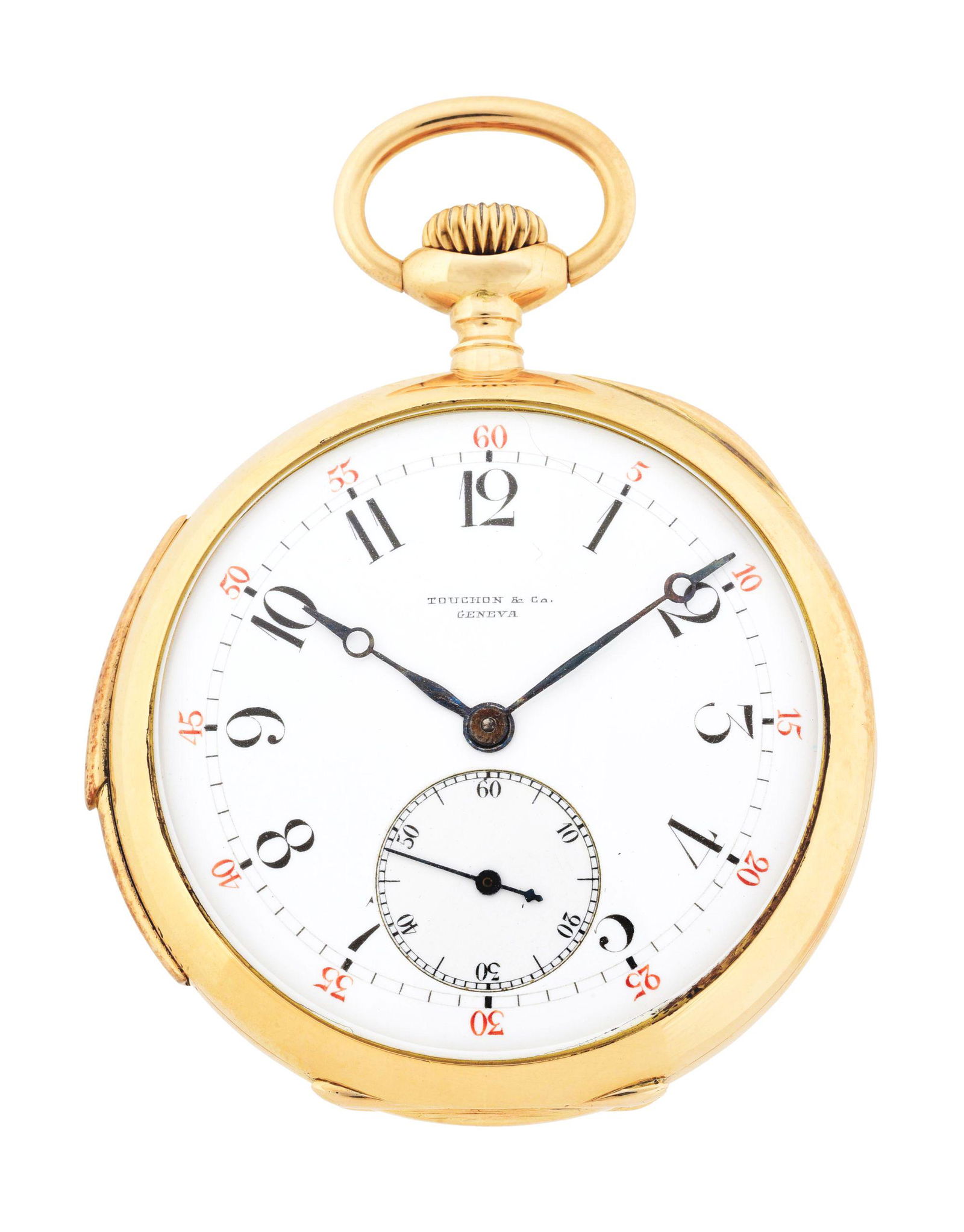 14K GOLD TOUCHON & CO. SWISS MINUTE REPEATING O/F (1 of 7)