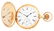 14K GOLD ELGIN, SCALLOPED H/C POCKET WATCH W/SCENIC
