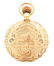 14K GOLD ELGIN, SCALLOPED H/C POCKET WATCH W/SCENIC - 3
