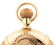 14K GOLD ELGIN, SCALLOPED H/C POCKET WATCH W/SCENIC - 8