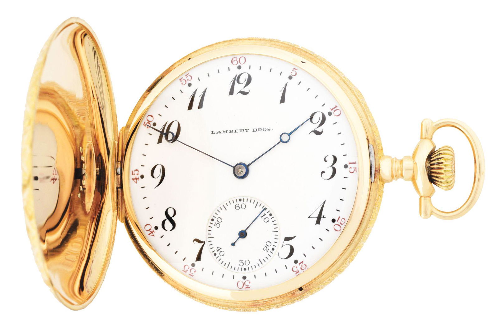 14K GOLD LAMBERT BROS. PRIVATE LABEL HAMILTON 975 H/C (1 of 9)