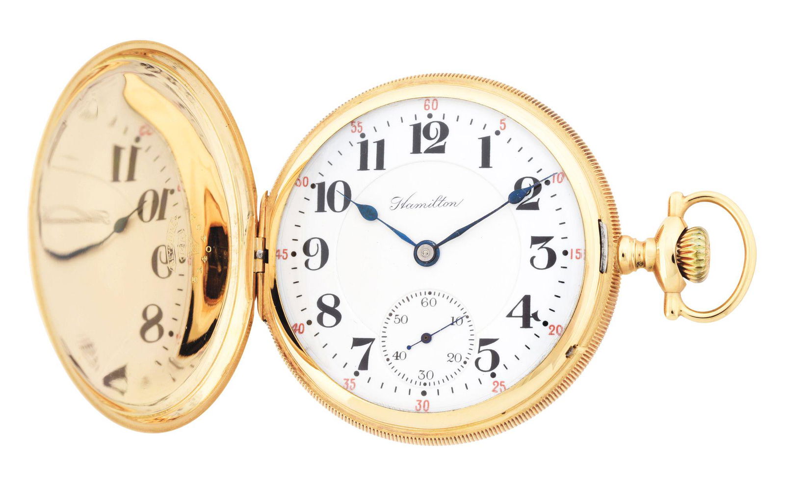 14K GOLD HAMILTON 991 H/C POCKET WATCH CIRCA 1908. (1 of 9)