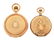 LOT OF 2: 14K GOLD ILLINOIS & WALTHAM SMALL PENDANT H/C - 2