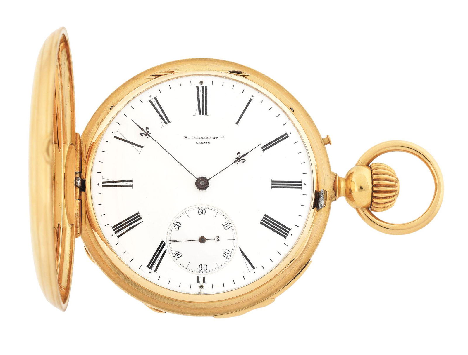 18K GOLD P. REYNAUD & CO., GENEVE, FINE QUARTER (1 of 8)