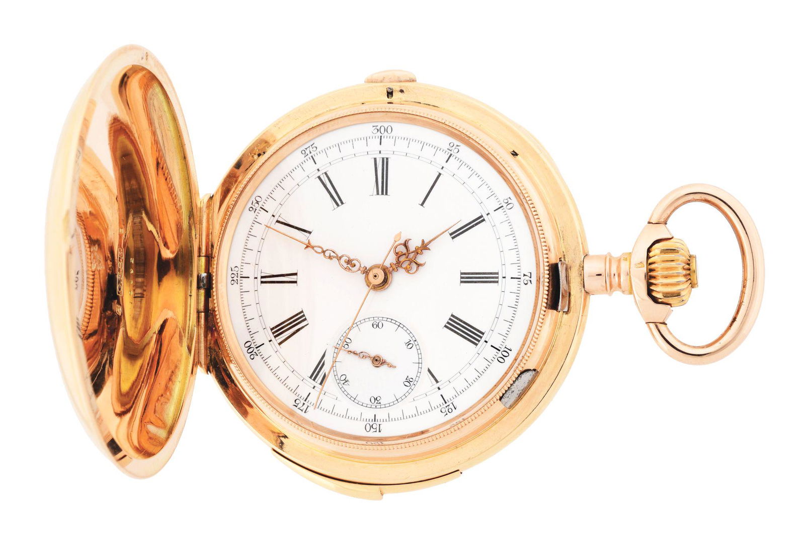 14K GOLD SWISS QUARTER-HOUR REPEATING CHRONOGRAPH H/C (1 of 9)