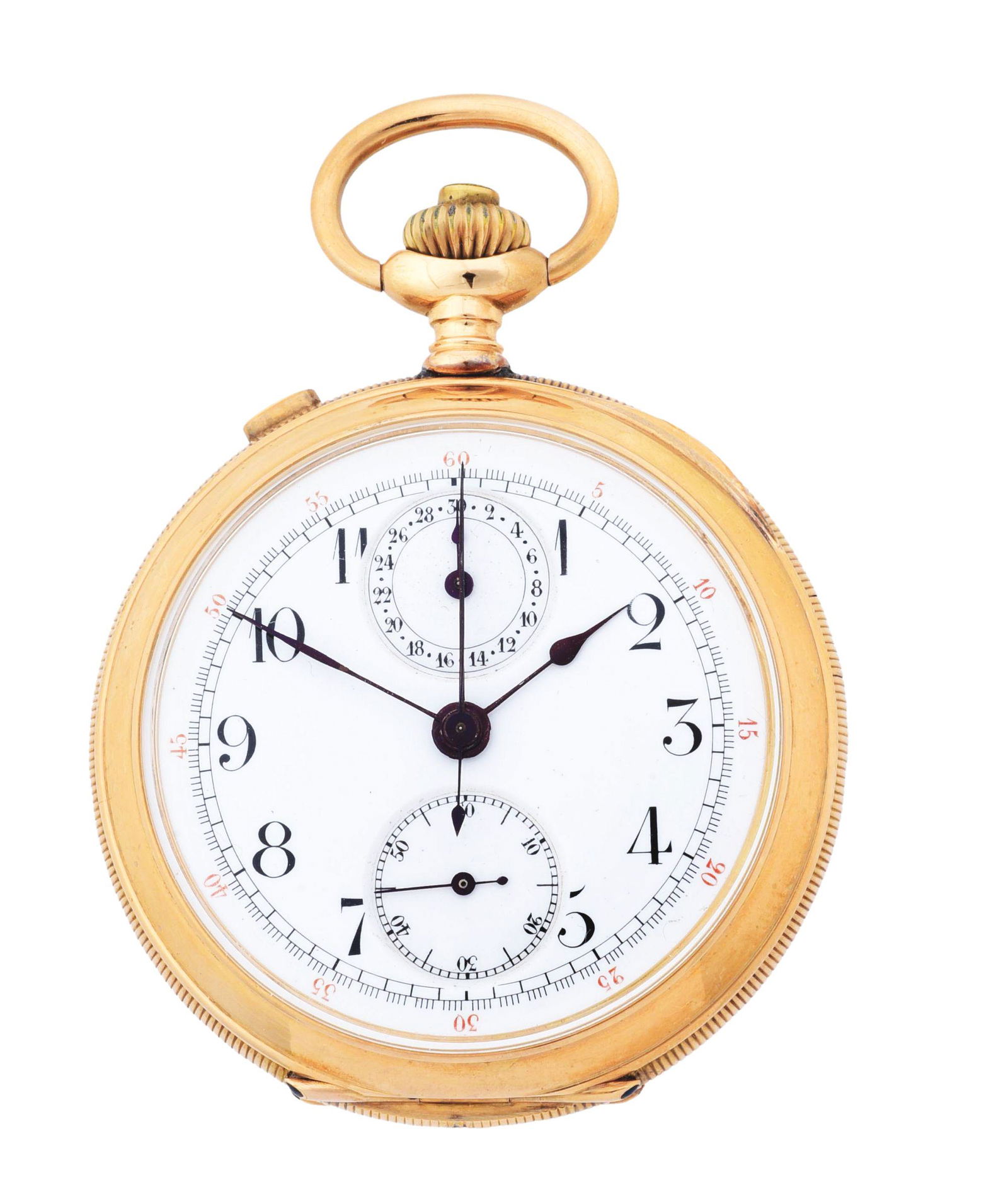 14K GOLD SWISS MADE SPLIT-SECOND RATTRAPANTE (1 of 7)