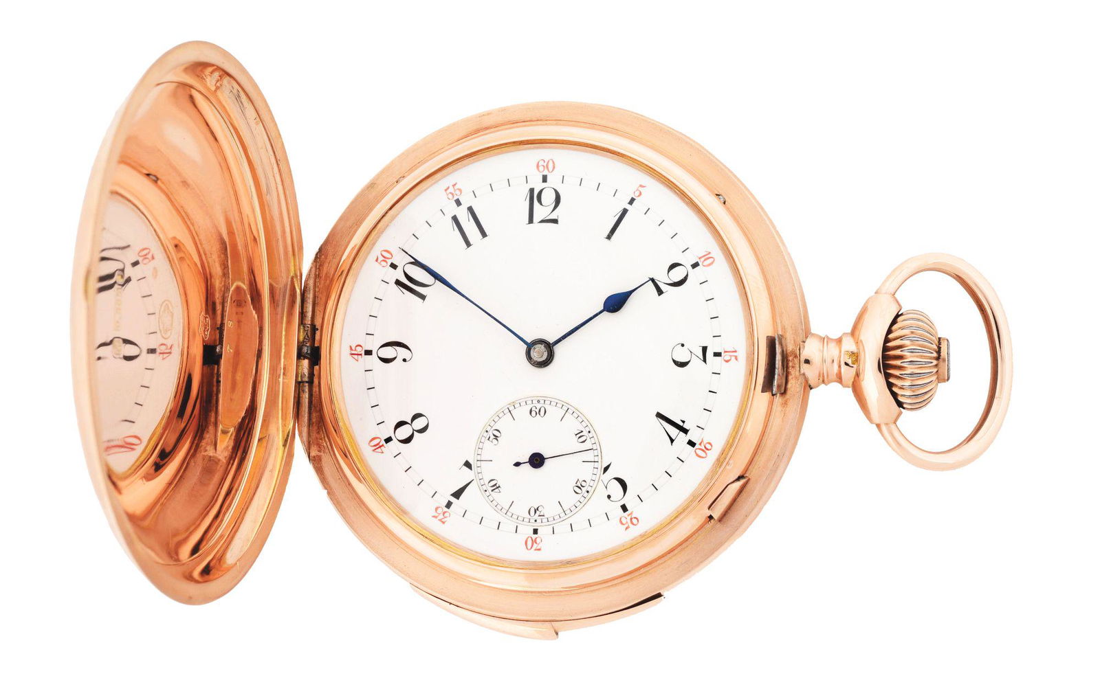 14K PINK GOLD SWISS 3-HAMMER QUARTER-HOUR MINUTE (1 of 9)