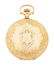 14K GOLD ELGIN ENGRAVED H/C POCKET WATCH W/FLOWERS. - 2