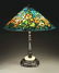 SOMERS FLORAL LEADED GLASS LAMP. - 3