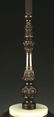 SOMERS FLORAL LEADED GLASS LAMP. - 8