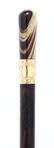 RUSSIAN AGATE TOP DECORATIVE WALKING STICK CANE. - 4