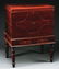 GOOD SOUTHERN INLAID WALNUT SUGAR CHEST.