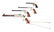 (A) LOT OF 4: STEVENS SINGLE SHOT PISTOLS AND RIFLE.