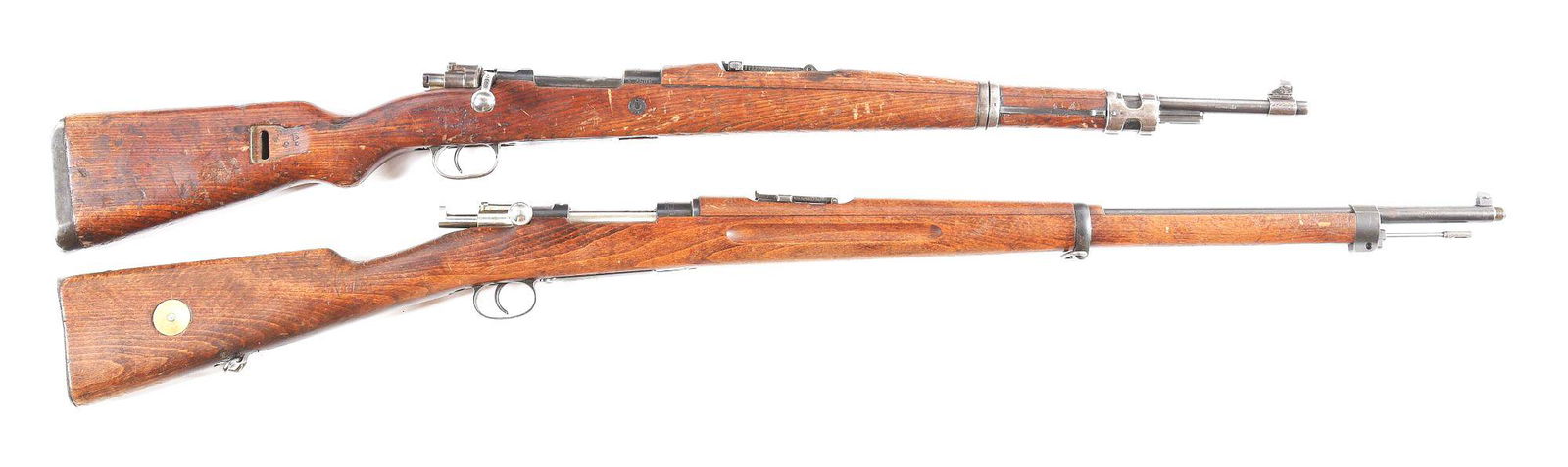 (C) LOT OF TWO: SYRIAN CONTRACT M48B CARBINE & CARL: Lot consists of a Syrian Contract M48B carbine and a Carl Gustaf M96 Swedish Mauser. (A) M48B carbine manufactured by Yugoslavia under contract for Syria. Import stamp on right side of barrel reads "C