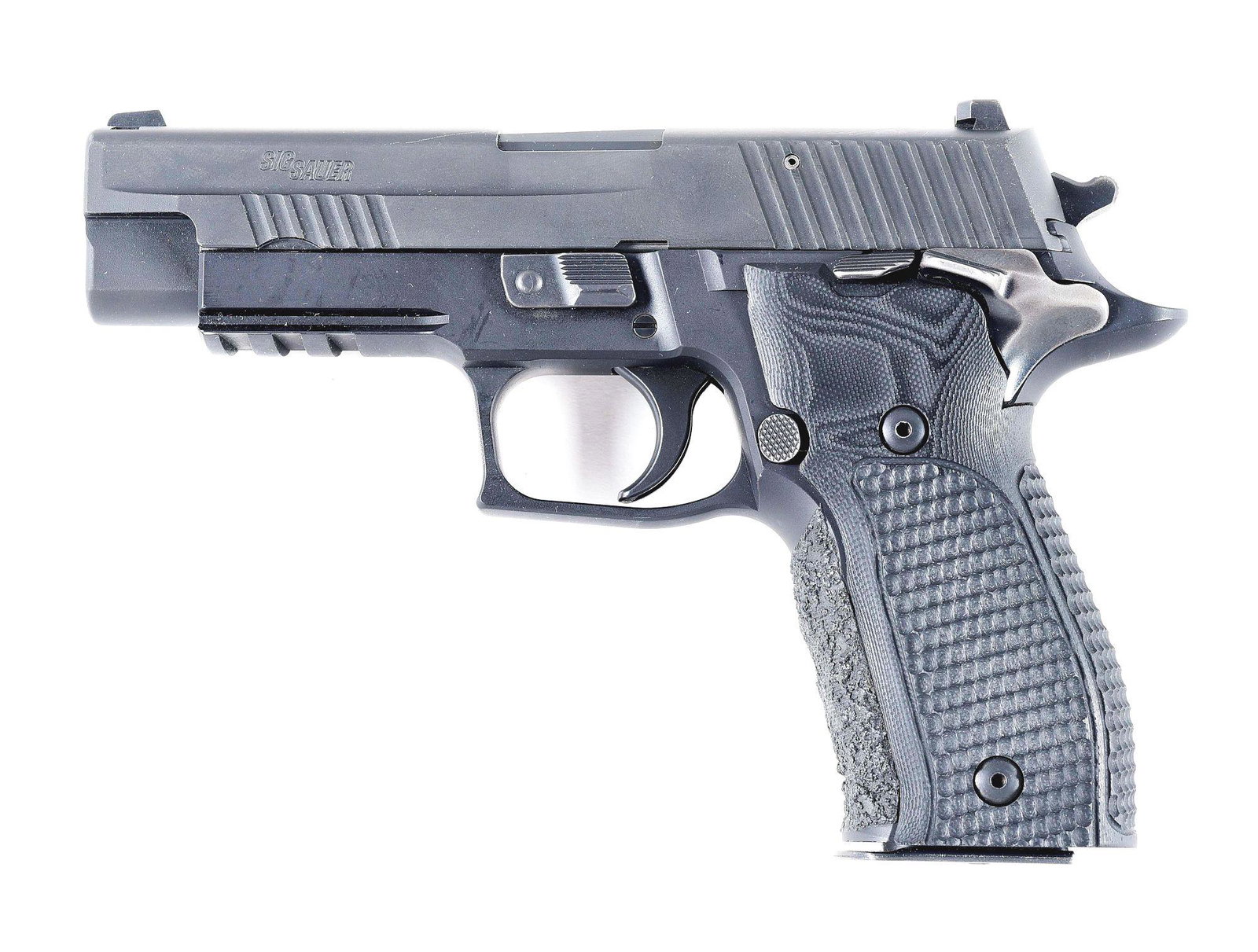 (M) SIG SAUER P226 ELITE SINGLE ACTION 9MM PISTOL,: Three dot tritium combat sights, front and rear cocking serrations, ambidextrous safeties, left side smaller slide release, short reset trigger, Kraken G10 grips, liquid non-skid application to front 
