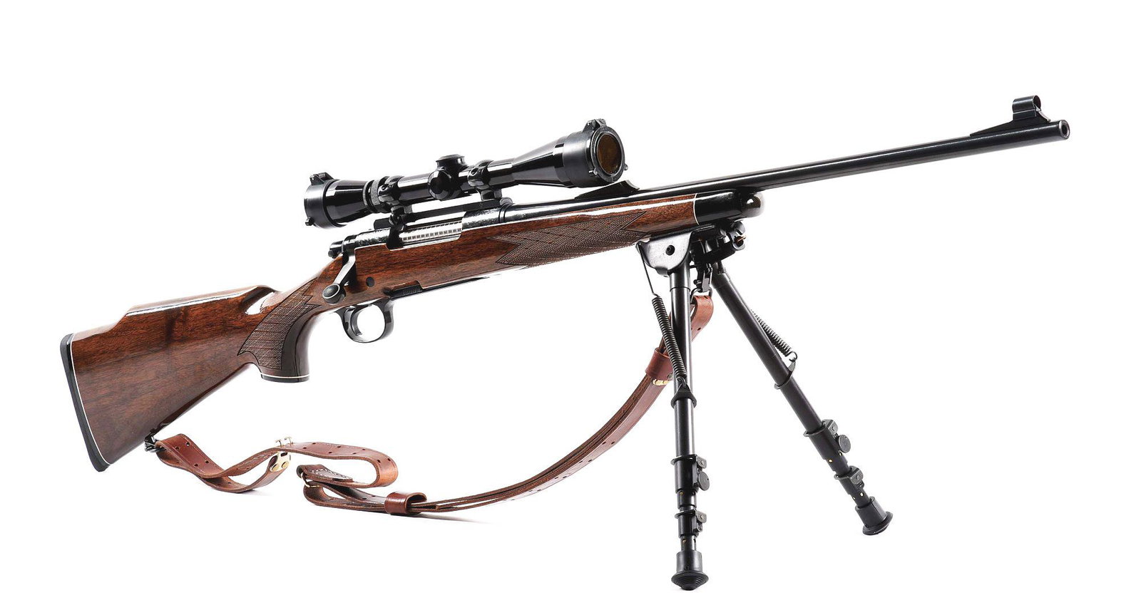(M) REMINGTON MODEL 700 .30-06 BOLT ACTION RIFLE WITH: Remington Model 700 magazine fed bolt action rifle. 22" round barrel with high ramp hooded front sight. Chambered in .30-06 Springfield. Mounted with a Leupold Vari-X II variable power 3-9 scope. 1 pi
