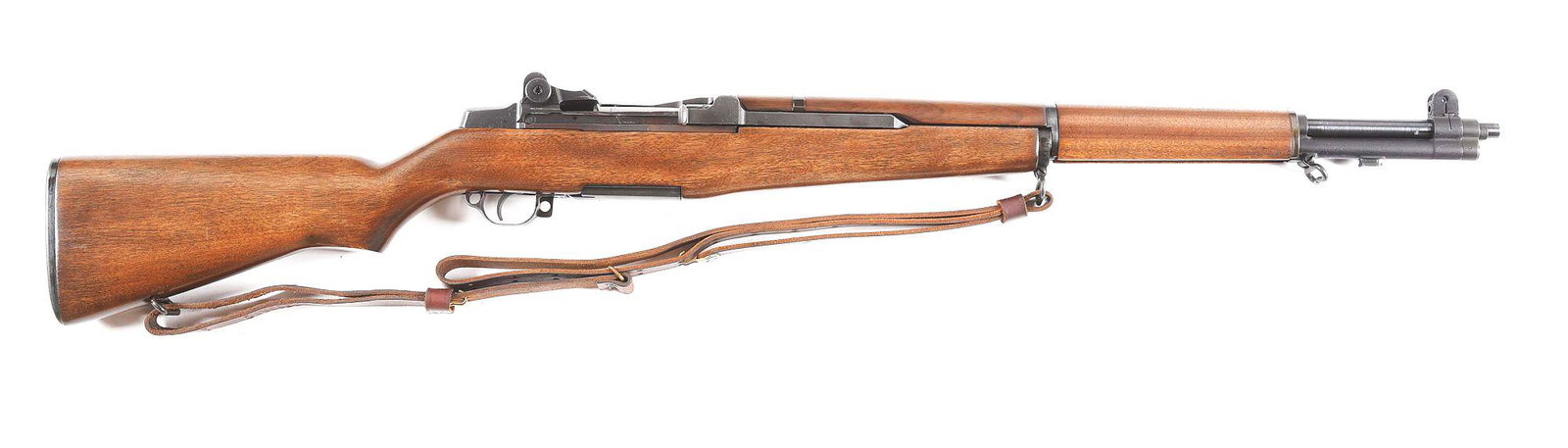 (C) H&R M1 GARAND .30-06 SEMI AUTOMATIC RIFLE: Harrington and Richardson M-1 Garand made between 1953 and 1954. "SA" marked barrel dated 6-53. "SA" marked bolt. "SA" marked trigger group and op rod. Walnut wood "H&R" style stock with no markings. 