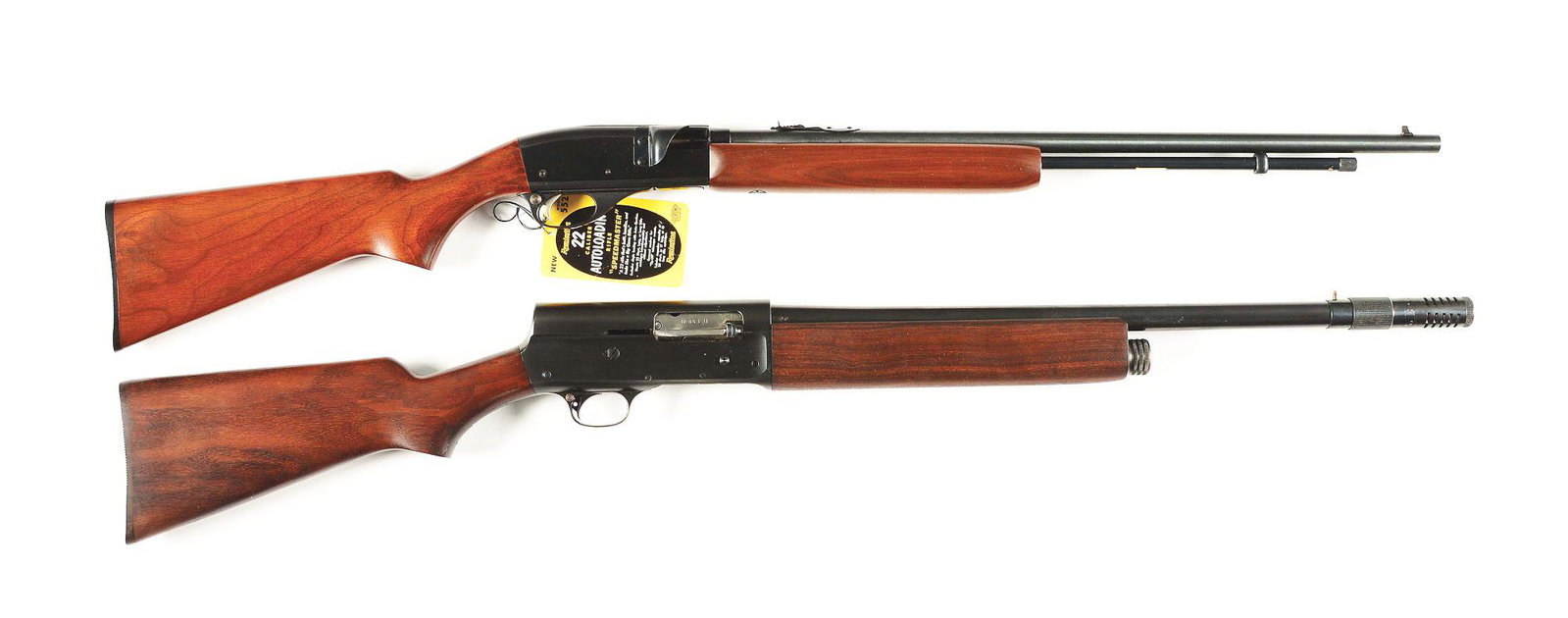 (M) LOT OF 2: REMINGTON 552 RIFLE AND MARTIALLY MARKED: Lot consists of (A) Remington Model 552, tube magazine fed semi-automatic rifle. 23-1/2" round barrel chambered in .22 S,L,& L.R. Blue with plain straight grain walnut stock and forearm. CONDITION: Li