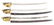 LOT OF 3: US CIVIL WAR NAVY CUTLASSES, 2 SCABBARDS.