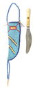 BLUE BEADED KNIFE SHEATH WITH TRADE KNIFE "WM GREAVES".