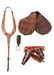 LOT OF 4: U.S. SADDLEBAGS, BREAST COLLAR, BELT HOLSTER