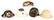 LOT OF 5: US HELMETS AND SOVIET OVERSEAS CAP.