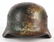 GERMAN WWII M40 HEER THREE-COLOR CAMOUFLAGE HELMET. - 2