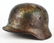 GERMAN WWII M40 HEER THREE-COLOR CAMOUFLAGE HELMET. - 3
