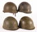 LOT OF FOUR: TWO WORLD WAR II M1 HELMETS WITH LINERS - 2