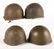 LOT OF FOUR: TWO WORLD WAR II M1 HELMETS WITH LINERS - 3