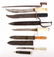 LOT OF 7: MID 19TH CENTURY KNIVES AND BAYONET.