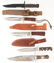 LOT OF 5: CONTEMPORARY FIXED BLADE KNIVES.