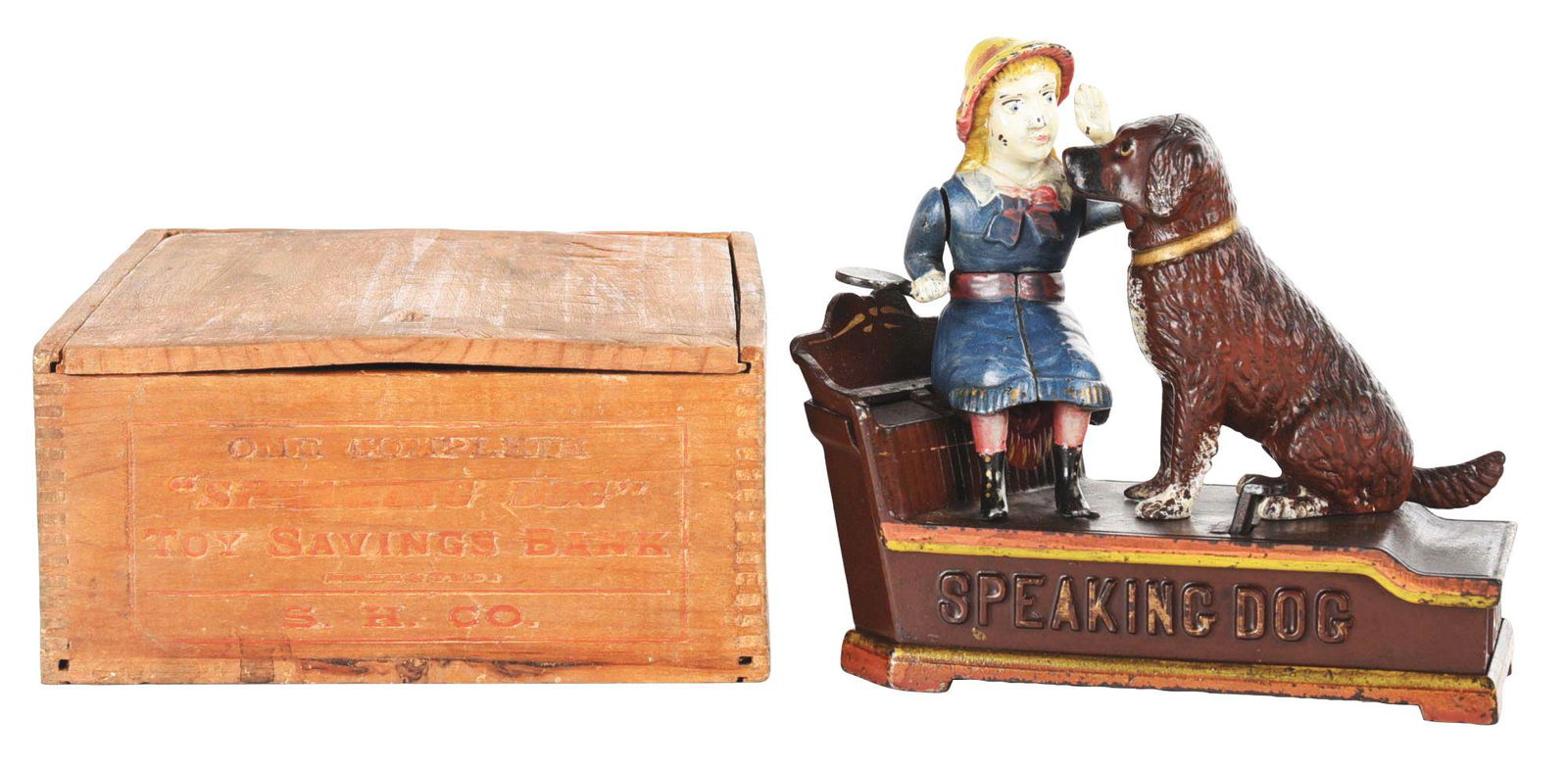 SPEAKING DOG BANK AND BOX. (1 of 7)