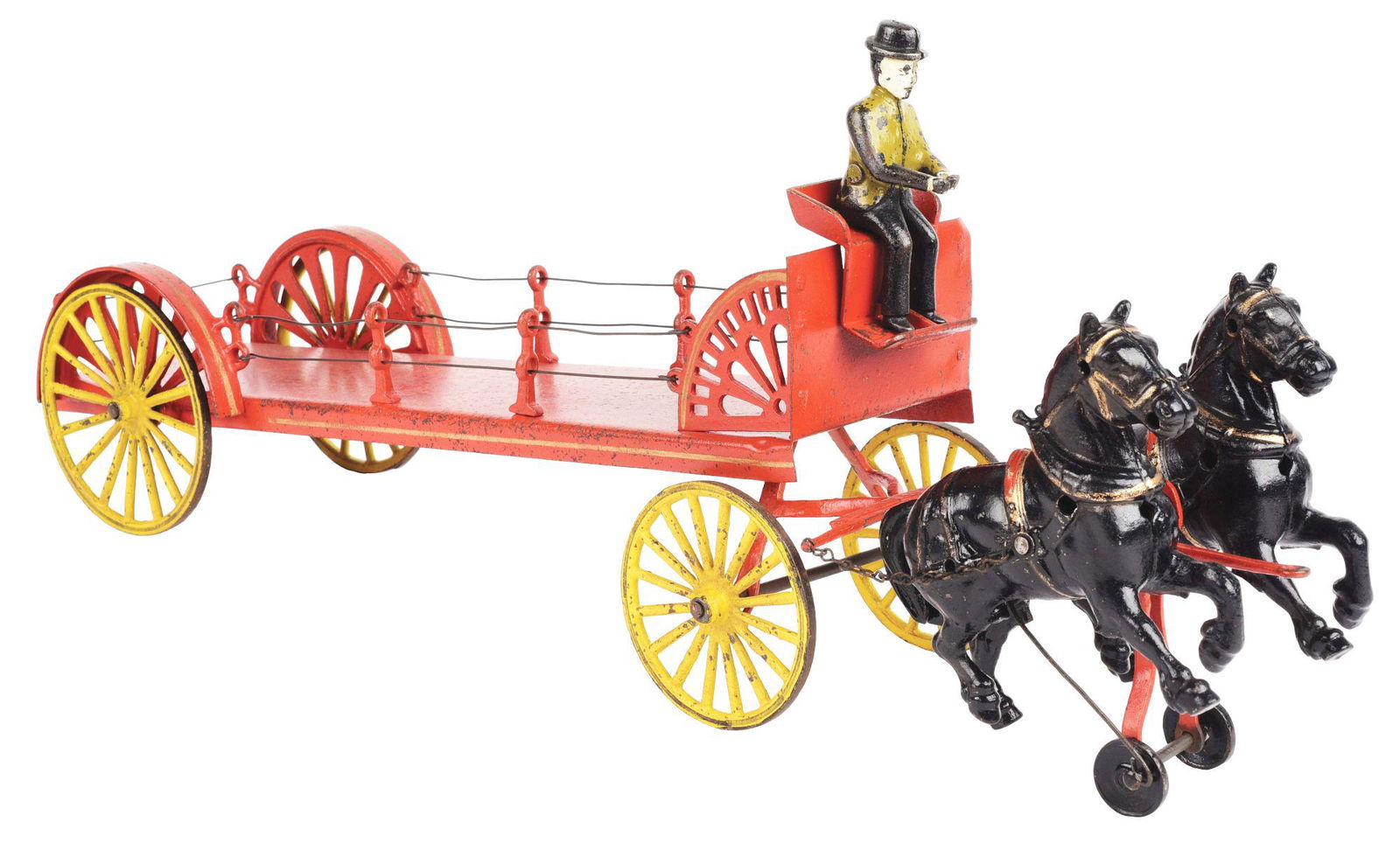 HORSE-DRAWN DRAG WAGON. (1 of 4)