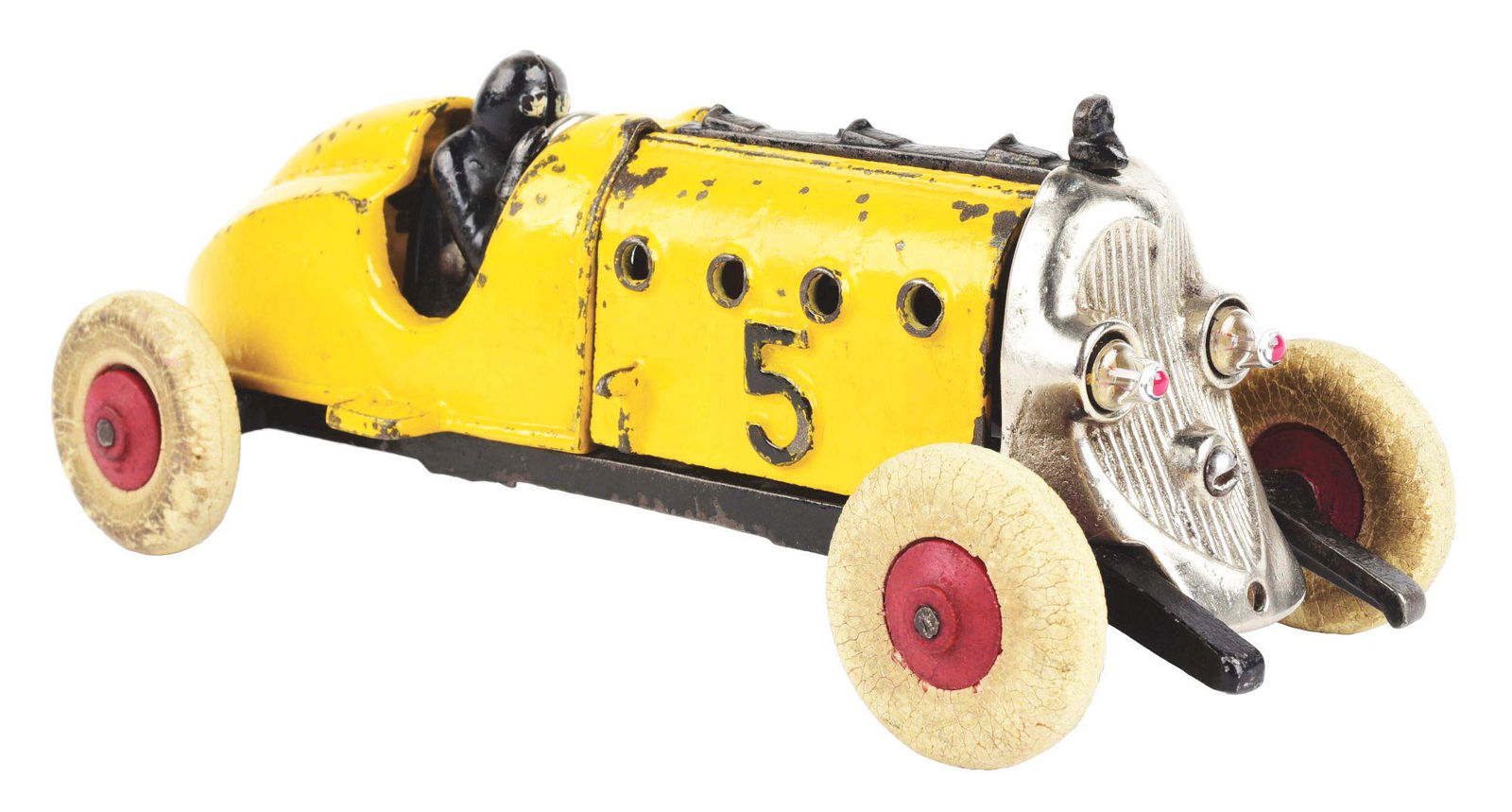 CAST-IRON HUBLEY OPEN HOOD ELECTRIC HEADLIGHT NO. 5 (1 of 4)