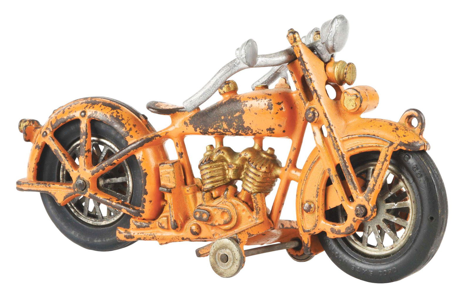 CAST-IRON HUBLEY HARLEY-DAVIDSON CIVILIAN RIDER (1 of 3)