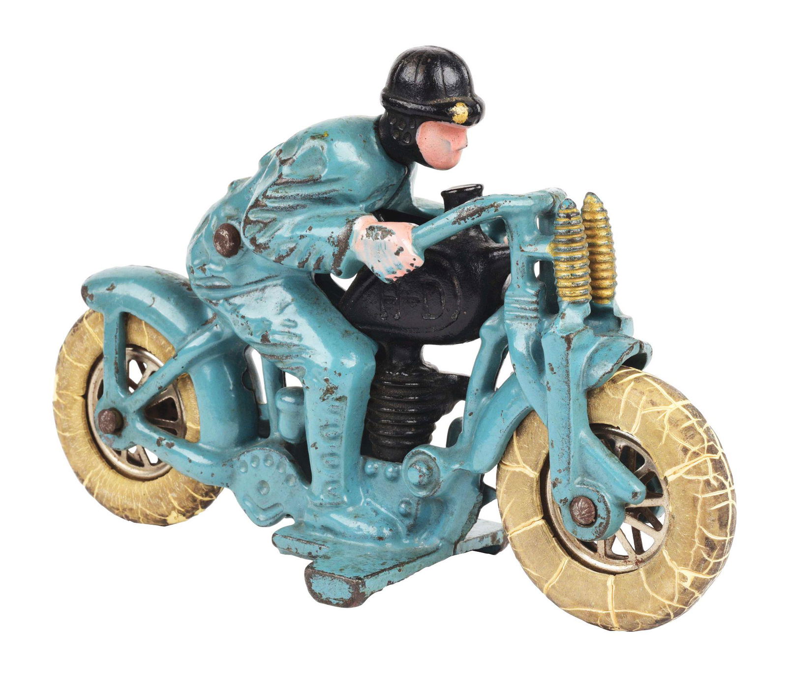 CAST-IRON HUBLEY HILLCLIMBER MOTORCYCLE. (1 of 3)