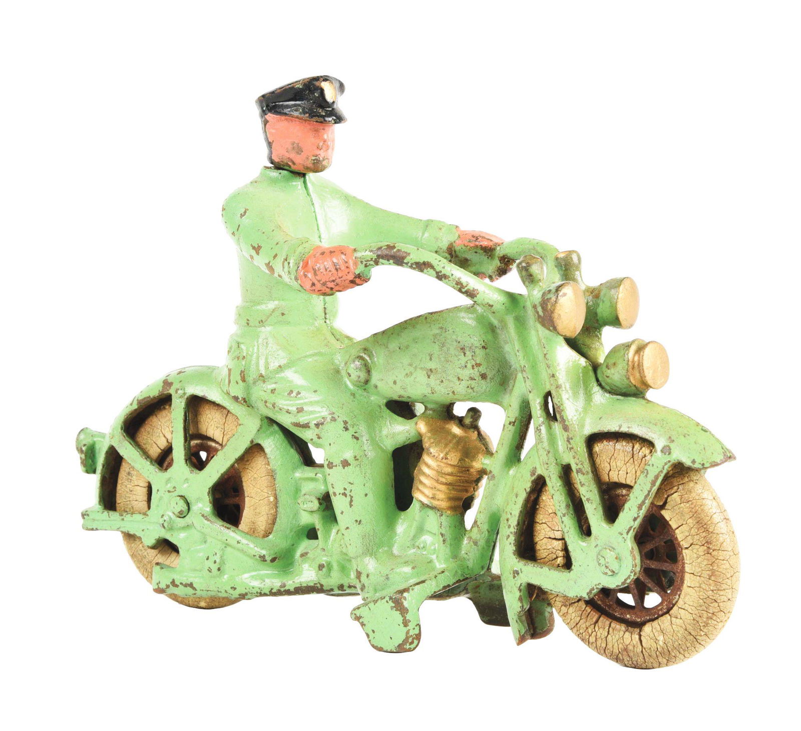 CAST-IRON HUBLEY HARLEY-DAVIDSON MOTORCYCLE TOY. (1 of 3)