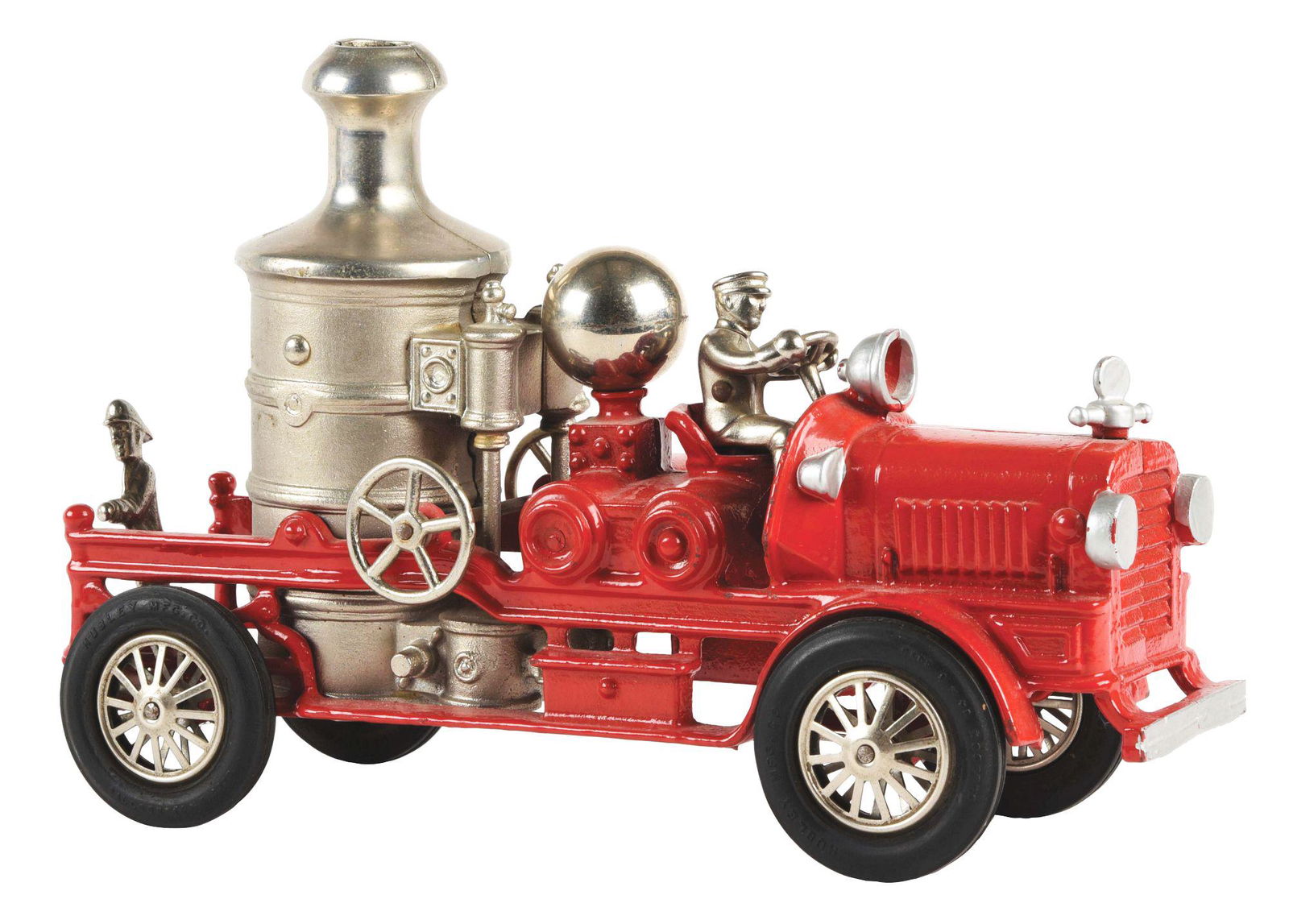 CAST-IRON HUBLEY FIRE PUMPER TRUCK. (1 of 4)