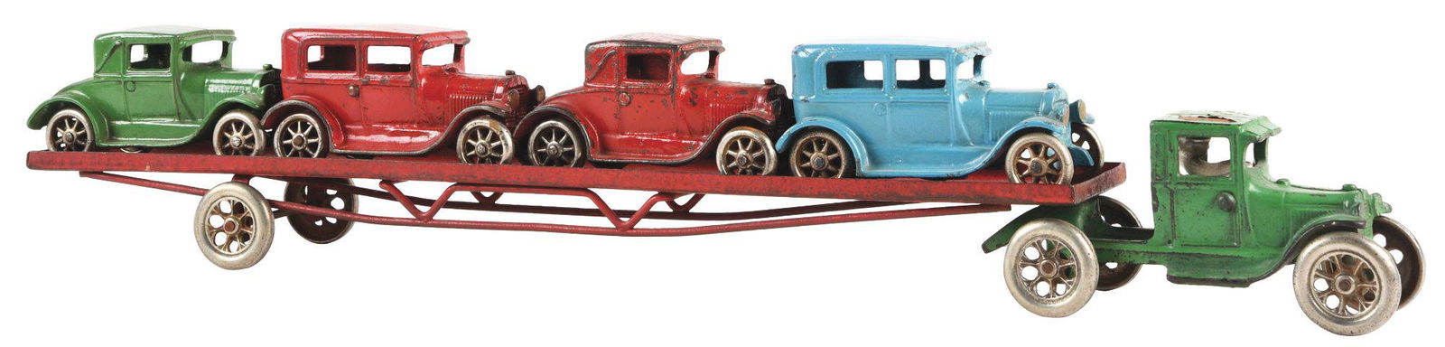 CAST-IRON ARCADE FORD CAR HAULER. (1 of 3)