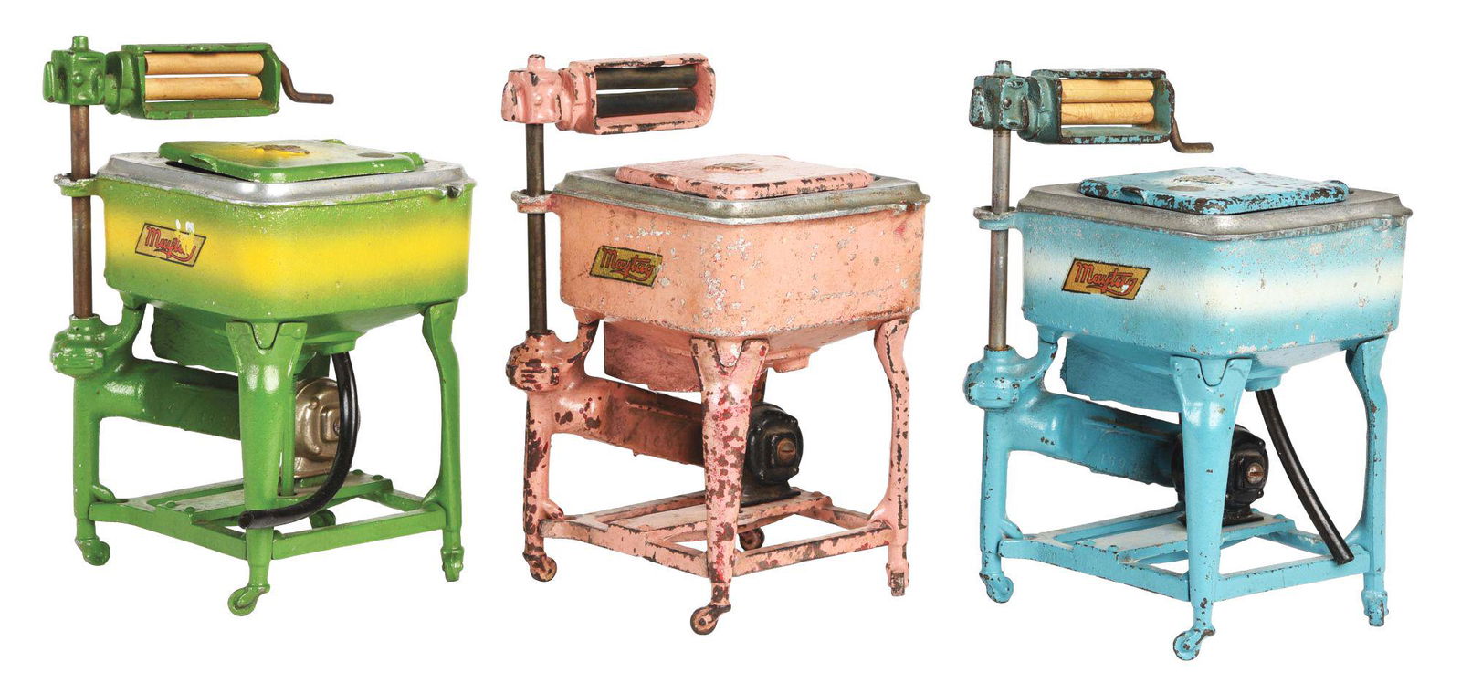 LOT OF 3: 3 COLOR VARIATIONS OF CAST-IRON HUBLEY MAYTAG (1 of 3)